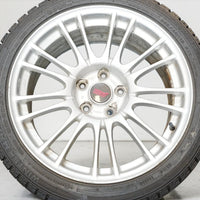 JDM Subaru WRX STI GRB BBS Forged 18x8.5 +55 Wheels & Winter Tires