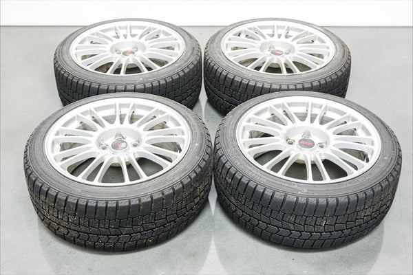 JDM Subaru WRX STI GRB BBS Forged 18x8.5 +55 Wheels & Winter Tires